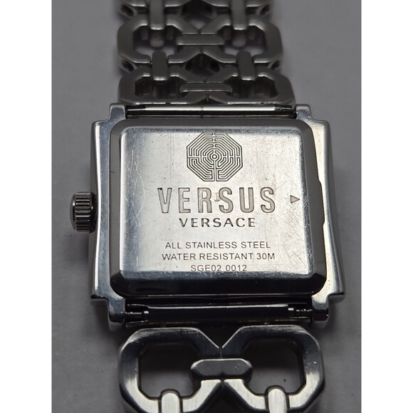 Versus Versace Womens Square Stainless Steel Bracelet Watch Quartz New Battery - Picture 11 of 11
